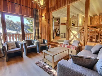 Chalet à Plagne 1800, Chalet pour 8 pers à Plagne 1800, au pied des pistes et avec cheminée - N°965564