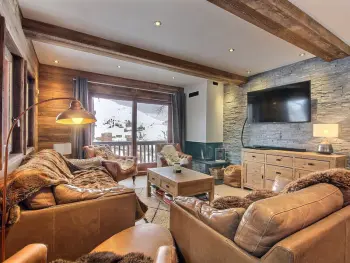 Chalet a La Plagne,Chalet rénové au pied des pistes avec balcon et cheminée FR-1-455-231 N°965565