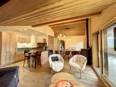Appartement à Combloux, Appartement neuf avec vue Mont Blanc, parking et wifi à  Combloux - L973213