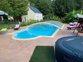 Casa rural en Villentrois Faverolles en Berry,Gîte rénové avec piscine chauffée près de Beauval, 10 pers., terrain de sport et nature. FR-1-591-568 N°980977