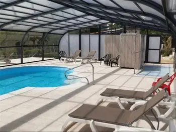 Chalet in Rouffignac Saint Cernin de Reilhac,Flower Camping  Les Terrasses de Dordogne - CONFORT 30m² (2ch/4pers) - terrasse couverte + TV 915869 N°982672