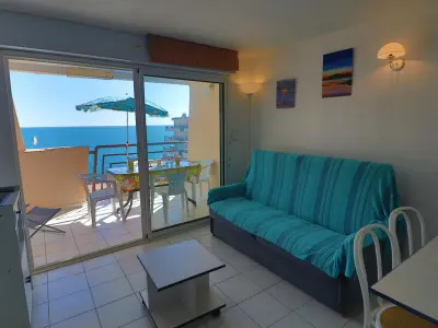 Appartement à Sète, Joli T2 cabine avec terrasse face mer, parking, ascenseur, pour 5 pers - L989147