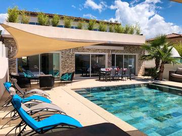 Location Villa à Sanary sur Mer,Villa luxe, 5 suites parentales, piscine, jacuzzi - N°989531