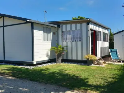 Chalet à Guidel, Chalet cosy avec piscine dans camping 4* à Guidel, proche plages, 4-6 pers. - N°989795