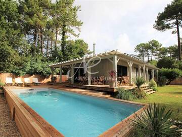 Location Villa à Lège Cap Ferret,Spacieuse villa piscine chauffée Petit-Piquey FR-1-736-36 N°996010
