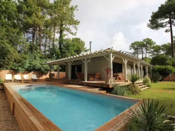 Villa en Lège Cap Ferret,Villa rénovée avec piscine chauffée, proche plage, idéale famille et amis FR-1-736-36 N°996010