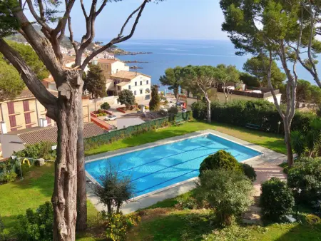 Appartement à Calella de Palafrugell, Appartement avec piscine, jardin, ascenseur à 250 m de la plage de Calella de Palafrugell - L1001797