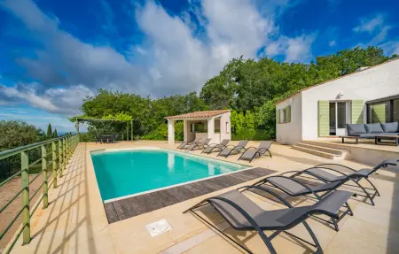 House with pool panoramic view, Maison 10 personnes à Saint Cézaire sur Siag - Photo 5