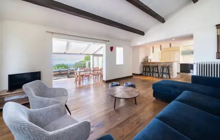 House with pool panoramic view, Maison 10 personnes à Saint Cézaire sur Siag - Photo 14