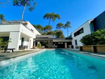 Villa en Hossegor,Villa d'Architecte avec Piscine Chauffée, Terrasse et Services Hôteliers à Soorts-Hossegor FR-1-791-11 N°1005156