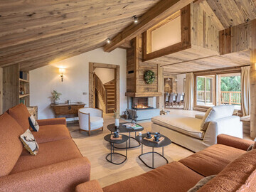 Location Chalet in Méribel,Chalet d'exception Méribel 6 pièces, 12 personnes, sauna, bain nordique, cheminée, wifi FR-1-180-623 N°1006264