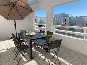 Location Apartment in Port Leucate,Duplex T4 Climatisé avec Terrasse, Parking et Plage à Proximité - Port Leucate, 8 Pers. FR-1-798-1 N°1008100