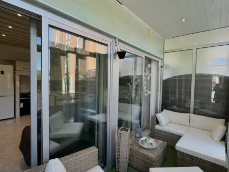 Appartement à Le Barcarès, Appartement T2 au rez-de-chaussée, climatisé, proche plage, avec terrasse, parking et wifi - L1008777