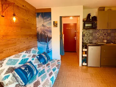 Appartement à Pra Loup, Studio à Pra-Loup 1500, 4 pers, proche télécabine, balcon sud, résidence calme - L1010730