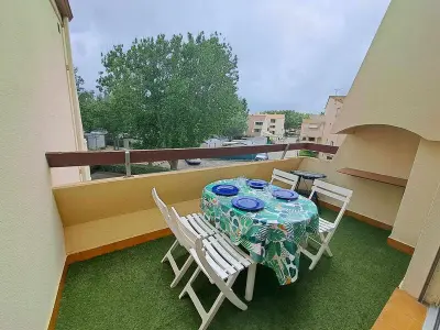 Appartement à Marseillan Plage, Accès direct plage! Charmant T2 mezzanine avec terrasse et parking privé - L1011568