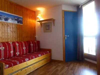 Appartement à Peisey Vallandry, Appartement pour 4 à Vallandry, accès direct aux pistes, balcon, animaux admis - L1012480