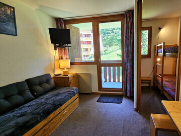 Location Wohnung in Peisey Vallandry,Studio pour 4 pers. proche pistes, balcon, animaux admis - Vallandry FR-1-757-107 N°1012855