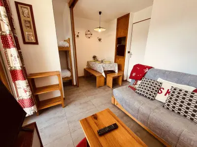 Appartement à Peisey Vallandry, Studio cosy 4 pers avec balcon, proche pistes et centre. Animaux admis. - N°1012863