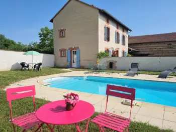 Gite à Saint Sixte,Ancienne ferme restaurée avec piscine privée et cheminée FR-1-496-328 N°1013013