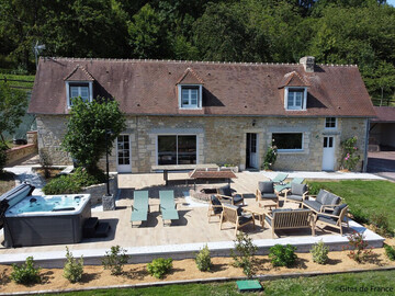 Location Gite à Saint Germain de Clairefeuille,Longère avec spa, tennis privé et recharge électrique FR-1-497-221 N°1013908