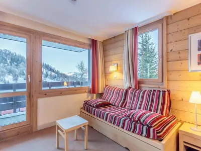 Appartement à La Plagne Tarentaise, Charmant appartement à La Plagne, 1 chambre, balcon, proche commerces - L1015989