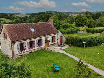 Location Gite in Saint Martin des Pézerits,Charmante longère avec grand jardin, cheminée, Wi-Fi et animaux, tout inclus près du Perche FR-1-497-216 N°1016116