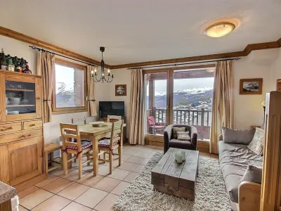 Appartement à La Plagne Montalbert , Appartement duplex au centre de la station, à 20m des pistes, 7 pers, WIFI, parking gratuit - N°1016619