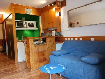 Appartement à Peisey Vallandry, Studio au pied des pistes avec balcon, wifi, animaux admis - N°1016892