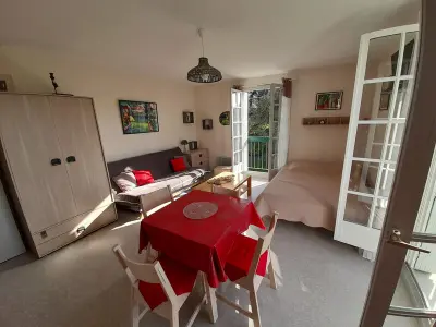 Appartement à La Roche Posay, Studio lumineux centre-ville La Roche-Posay avec WI-FI, lave-linge, lave-vaisselle, animaux admis - L1017038