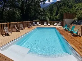 Chalet a Vernet les Bains,Camping Les Cerisiers - CHALET BOIS 28 m2 2 personnes - SANS SANITAIRE 1421251 N°1019305