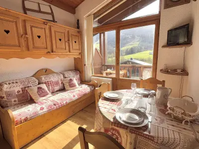 Appartement à Praz sur Arly, Studio alcôve 3 pers avec terrasse près des pistes et parking à Praz-sur-Arly - N°1026041