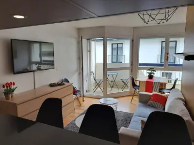 Appartement à Saint Jean de Luz, Studio lumineux à 50m de la plage avec balcon, parking et WIFI - L1030400