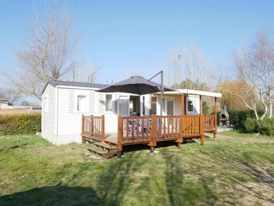 Maison à Erdeven, Mobil-home cosy, 3 chambres, proche plage, jardin fermé, BBQ, animaux admis - N°1034868