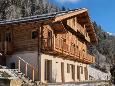 Appartement à Arêches Beaufort, Lodge alpin chaleureux, 4 chambres, 10 pers, parking, terrasse, Arêches-Beaufort - L1035044