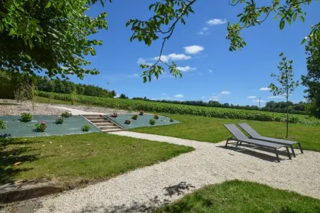 Gite Brouillac, Chalet au sommet d'une colline avec piscine - Photo 23
