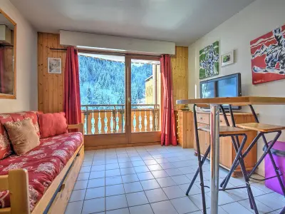 Appartement à Morzine, Studio cosy au pied du téléphérique avec balcon et parking - L1060362