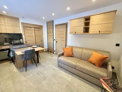 Appartement à Megève, Studio confortable proche du centre avec parking, navette et randonnées à Megève - L1060416