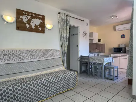 Appartement climatisé 2 pièces, piscine, animaux acceptés, parking, proche mer - Photo 1