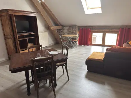 Gite à Saint Bonnet de Four, Gîte Rouge paisible à la ferme, animaux acceptés, wifi inclus - L1060689
