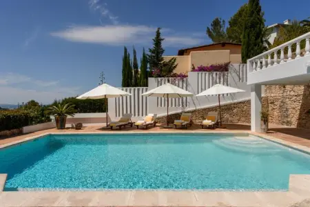 Villa spacieuse à Santa Eulalia : vue mer & montagne, piscine privée - Photo 31