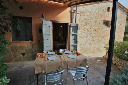 Rose, Ferme avec piscine, terrasse privée donnant sur la piscine - Photo 16