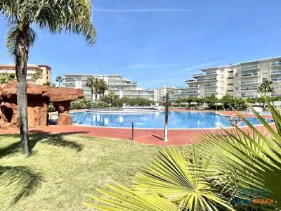 Appartement à La Pineda, Charmant appartement à La Pineda avec grande terrasse, jardin et piscine, proche de la plage - L1070804