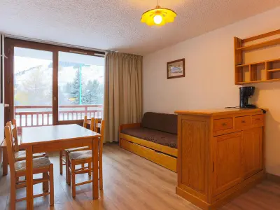 Appartement à Les Deux Alpes, Studio fonctionnel avec coin montagne et balcon, animaux admis - L1071312