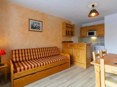 Appartement à Les Deux Alpes, Studio cosy 4 pers au pied des pistes, balcon, animaux admis - L1071400
