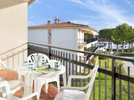 Appartement à Calella de Palafrugell: 5 pers., piscine, jardin, proche mer - Photo 11