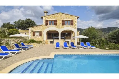 Pla de Ses Rotes, Maison en Espagne avec Piscine & Vue Montagne - Photo 1