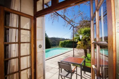 Le Caillauda, Manoir au sommet d'une colline avec piscine - Photo 25