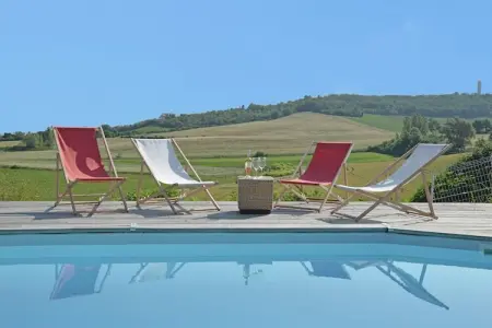 Aux Deux Mariols, Jolie villa avec piscine privée à Montadet, France - Photo 8