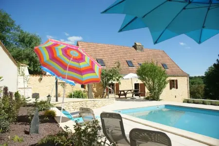 Maison de vacances Besse Micouleaud 10p, Superbe maison de vacances à Besse avec piscine - Photo 3