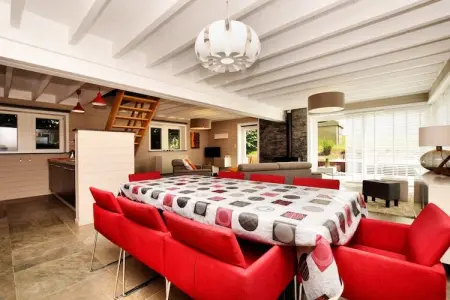 Dinez, Maison de vacances moderne avec sauna pour familles à Houffalize en Belgique - Photo 2